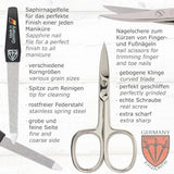 3 Swords Germany brand quality 10 Pcs manicure pedicure grooming kit set for nail care tweezers file clipper,