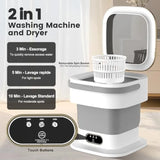 Portable 15L Mini Washing Machine with Spin Basket 3 Modes for Apartments Dorms Camping Foldable