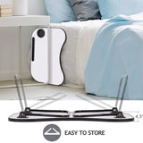 Portable Lap Desk for Bed - Foldable Adjustable Height Laptop Stand