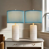 23" Modern Ceramic Nightstand Table Lamps Set of 2 Nautical Lamps