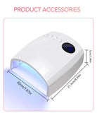 45 LEDs  4 Timers Modes 168W UV  Lamp For Nails Wireless Gel Polish Nail Dryer Pedicure Manicure Light Cordless