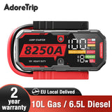 AdoreTrip 8250A Heavy-Duty Jump Starter,12V Car Battery Booster Device, Portable Power Bank For Off-Road 4x4,Pickups