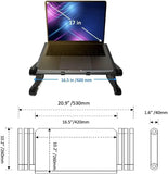 Laptop Table Stand and Lap Desk Adjustable Riser Portable with Mouse Pad