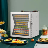 110V 800W Food Dehydrator Machine,12-Tier Visible Food Dryer,Stainless Steel