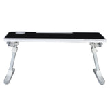 Height Angle Adjustable Laptop Bed Stand, Portable Lap Desk with Foldable Legs, Foldable Lap Tablet Table for Sofa Couch