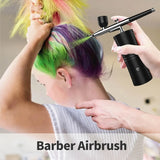Cordless Rechargeable Airbrush Kit with 160KPA Compressor for Barbers Model