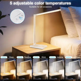 White Crown LED Desk Lamp Dimmable Table Lamp Reading Lamp With USB