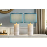 23" Modern Ceramic Nightstand Table Lamps Set of 2 Nautical Lamps