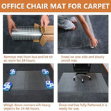 Office Chair Mat for Carpets - 30" x 48" Clear Carpet Chair Mats for Low Pile Carpeted Floors Home Office Studded Floor Mat f