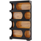Tribesigns 71" Tall Bookcase, 4-Tier S-Shaped Bookshelf, Wood Decorative Storage Shelving