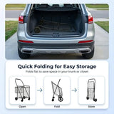Folding Shopping Cart with Waterproof Liner amp 360 Swivel Wheels Collapsible Grocery Cart