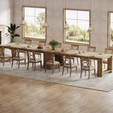 Tribesigns 86.61-Inch Dining Table for 6-8 People, Modern Narrow Long Kitchen Table