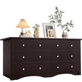 Black Dresser for Bedroom,6 Drawer Dressers, Storage Chest of Drawers