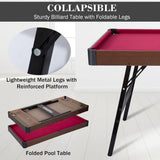 Folding Pool Table, Portable Billiard Game Tables for Kids and Adults