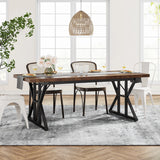 Tribesigns Dining Table for 6 People, 70.8-Inch Rectangular Wood Dining Table
