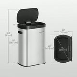 Motion Sensor Trash Can,13-Gallon Automatic Garbage Can With Soft Close Lid
