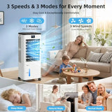Evaporative Air Cooler, Energy-Efficient 60W with Remote  for Home Office