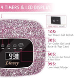 Rechargeable UV/LED Nail Lamp with Auto Sensor Portable Cordless Gel Nail Dryer Light 4 Timings and Diamond
