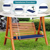 Outdoor Bench Cushions 48 x 18 Inch Thick Waterproof Porch Swing Cushions with Tie Patio Furniture Chair Cushion Bench Pad 5 Ye
