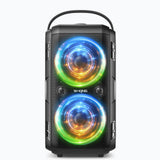 W-KING T9-2 80W RMS Party Portable Speakers Bluetooth Wireless Boombox with 4 Drivers (2*4.04'' Woofer), Huge 105dB