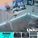 Two-Section Split Solid Wood Computer Gaming Desk  | Ergonomic Home Office