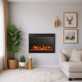 COSTWAY 23" Electric Fireplace, 750W/1500W 50,000 BTU Fireplace Insert