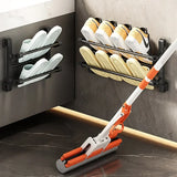 Bathroom Seamless Slip Simple Shoe Rack Wall-mounted Folding storage rack