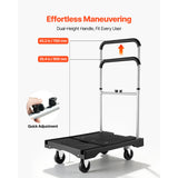SucceBuy 330LBS Foldable Push Cart Dolly Folding Platform Hand Truck with Adjustable