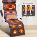 Full Body Massage Mat with Heat and Vibration w/ Foot Roller and Neck Pillow