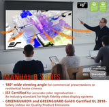 100 inch Manual Pull Down Projector Screen 16:9 4K 8K 3D HDR for Home