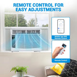 6000 BTU Smart Window Air Conditioner with WiFi - Cools Rooms to 250 Sq Ft,