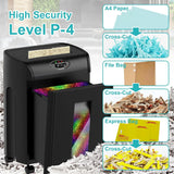 Paper Shredder, 16-Sheet Cross Cut with 4.76-Gallon Pull Out Basket, P-4 Security Level for Office