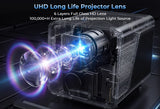 LynCast Outdoor Projector with WIFI 6 and Bluetooth 5.4, 1080P, 8K Support