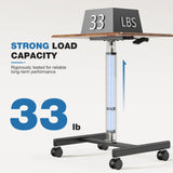 JHK Mobile Living Room Sofa Table Standing Desk Portable Computer Desk