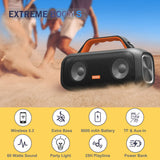 DOSS Outdoor Portable Speaker Powerful 60W Stereo and Bass Sound Box Power Bank IPX6 Waterproof LED Light
