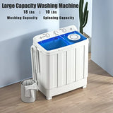 Portable washing machine for dorms, apartments, RVs: twin tub, 28lbs capacity, semi-automatic,