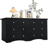 Black Dresser for Bedroom,6 Drawer Dressers, Storage Chest of Drawers