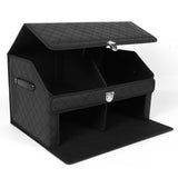 Double-Layer Car Trunk Organizer with Magnetic Lock Storage Organizers Collapsible Car Storage Bin