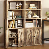IRONCK Industrial Bookshelves and Bookcases with Doors 11.8 in Depth Floor Standing 5 Shelf