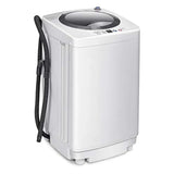 Portable Washing Machine 1.2 Cu.ft, 8 lbs Capacity, Built-in Drain Pump, Full-automatic Washer and Dryer Combo for Apartment, R