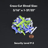 8-Sheet Cross-Cut Paper & Credit Card Shredder, 3.7-Gallon Wastebasket