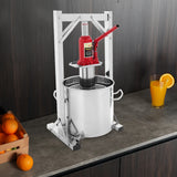12L Hydraulic Fruit Wine Press, Manual Juice Extractor for Making Juice Wine Cheese