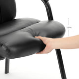 JHK Ergonomic Padded Backrest Leather Office Chair Waterproof PU Leather Conference Room Padded Sponge Cushion