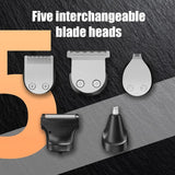 Hair Clippers for Men Professional 5 in 1 Cord Cordless Beard Nose Ear Body Grooming Hair Clipper Trimmer