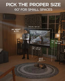 60' Projector Screen / Stand for Indoor Outdoor Movie and Office Presentation