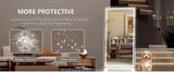 1pc-Modern 75" x 28" LED Mirror with Adjustable Brightness For  Living Room
