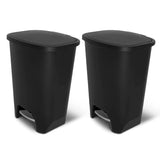 Glad 20 Gallon Trash Can - Plastic Kitchen Waste Bin with Odor Protection of Lid -Hands Free with Step