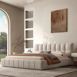 Queen Size Platform Bed with 38.5-inch High Extra-Thick Soft Headboard
