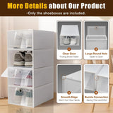 24 Pack Foldable Shoe Rack, Space-Saving Home & Office Organization