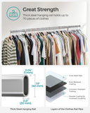 Clothes Rack with Wheels for Hanging Clothes, 17.7 x (36.2-52) x 63.6 Inch